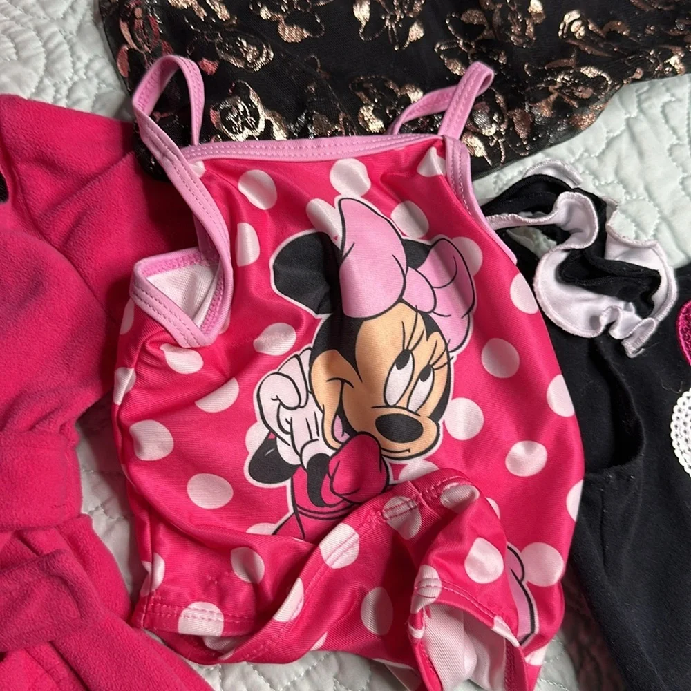 12-18M Disney Minnie, mouse housecoat, dresses, bathing, suit, shirts, onesie - Picture 7 of 16